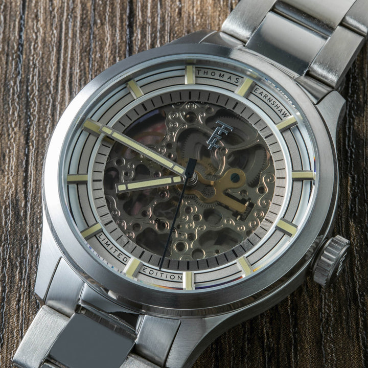 Earnshaw Scott Skeleton Automatic Silver Winter