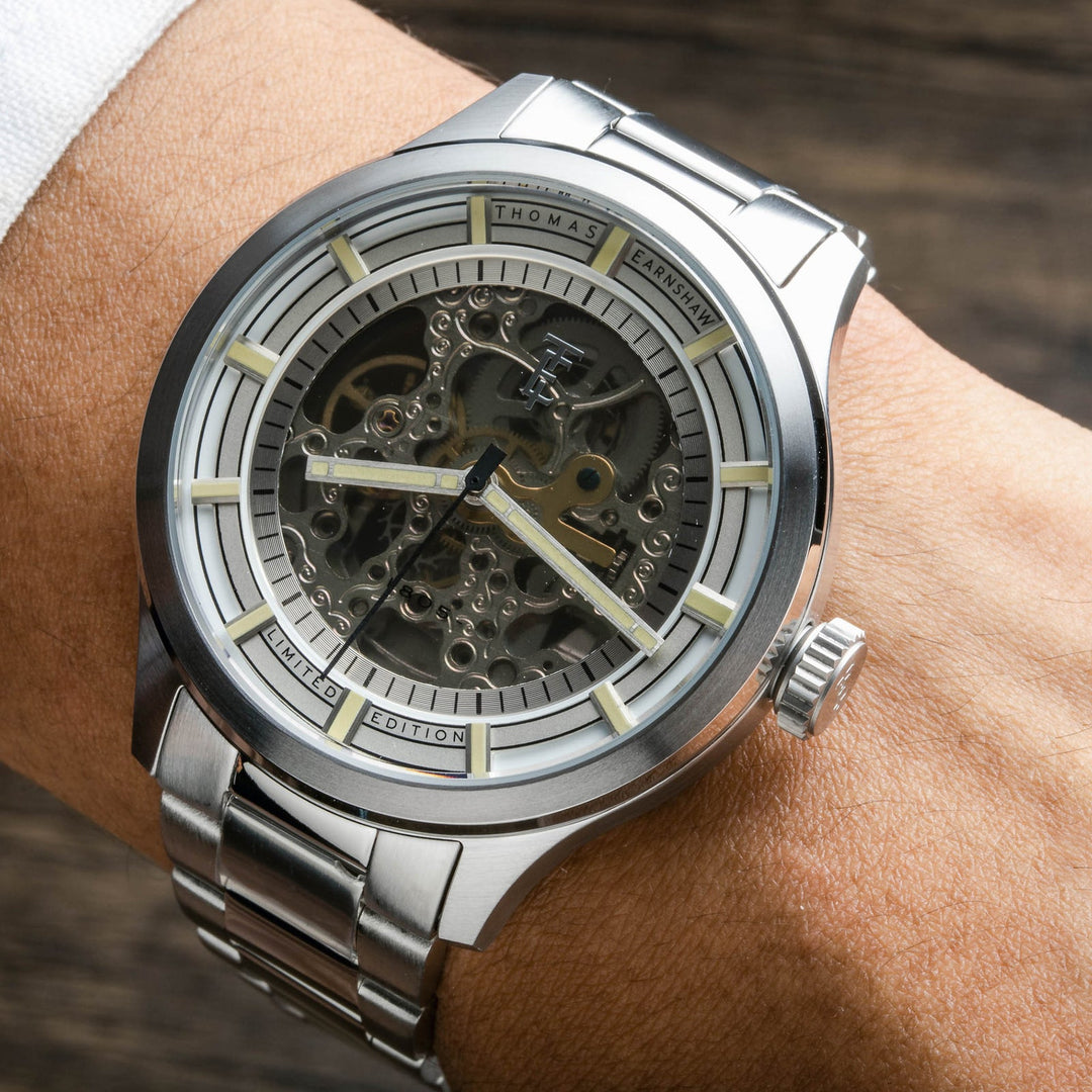 Earnshaw Scott Skeleton Automatic Silver Winter