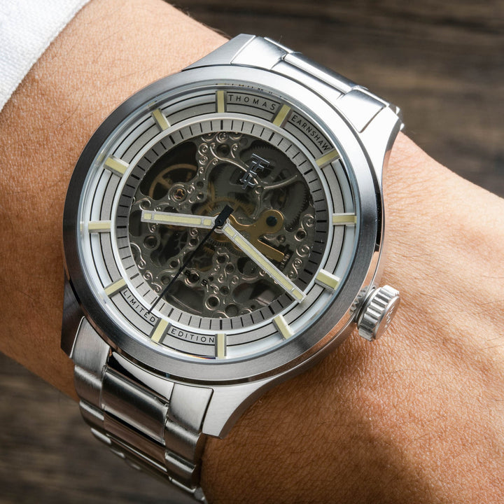 Earnshaw Scott Skeleton Automatic Silver Winter