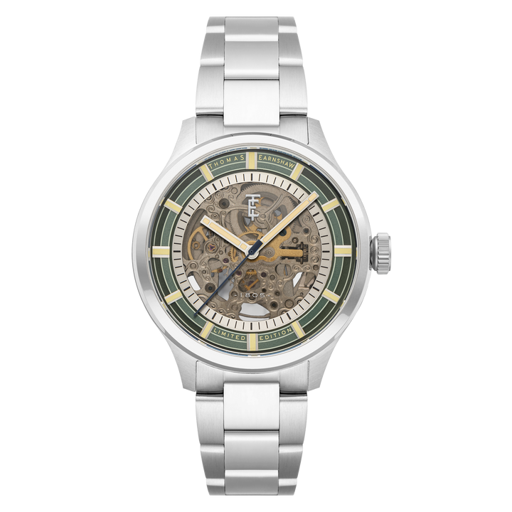 Earnshaw Scott Skeleton Automatic Pine Green