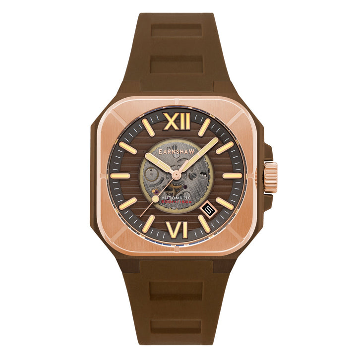 Earnshaw Armoury Skeleton Automatic Toffee Rose Gold