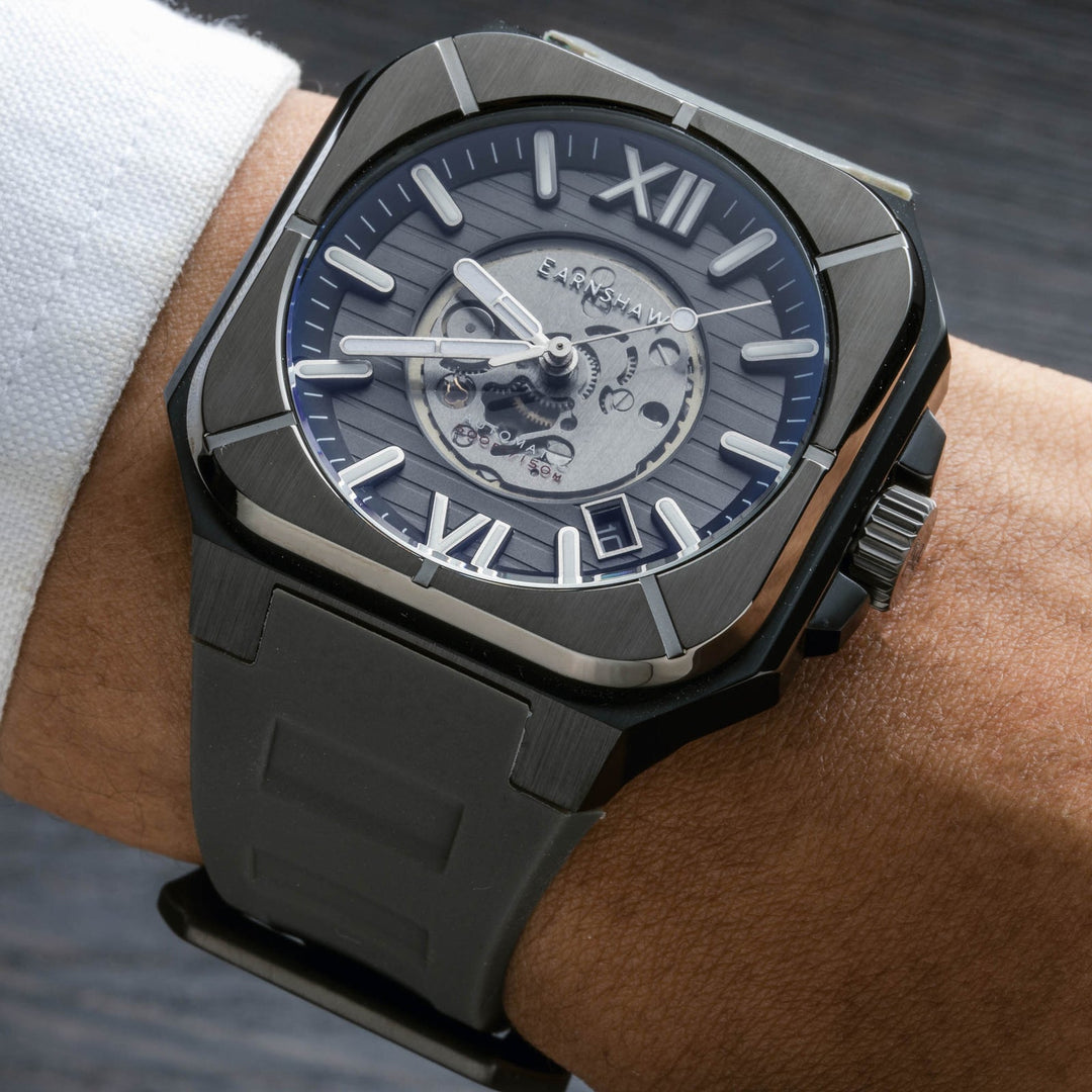 Earnshaw Armoury Skeleton Automatic Storm Black