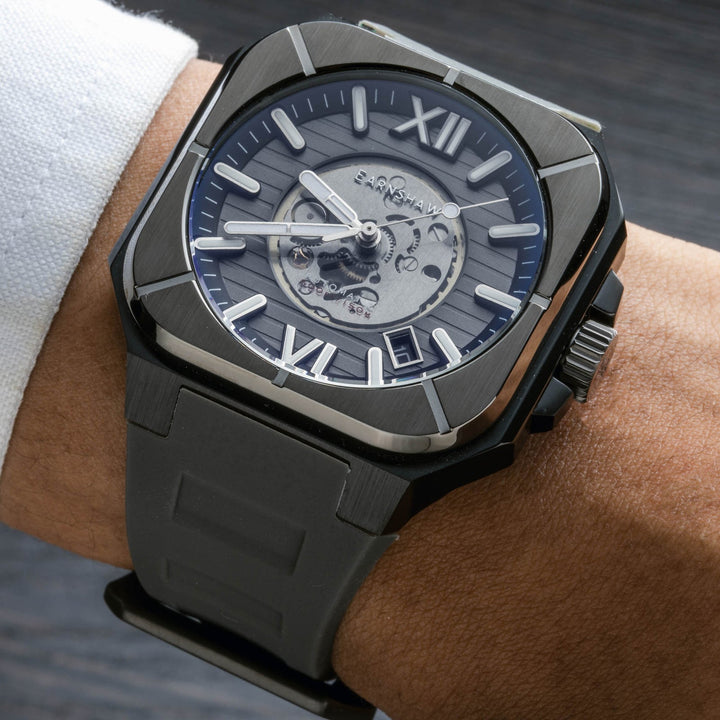 Earnshaw Armoury Skeleton Automatic Storm Black