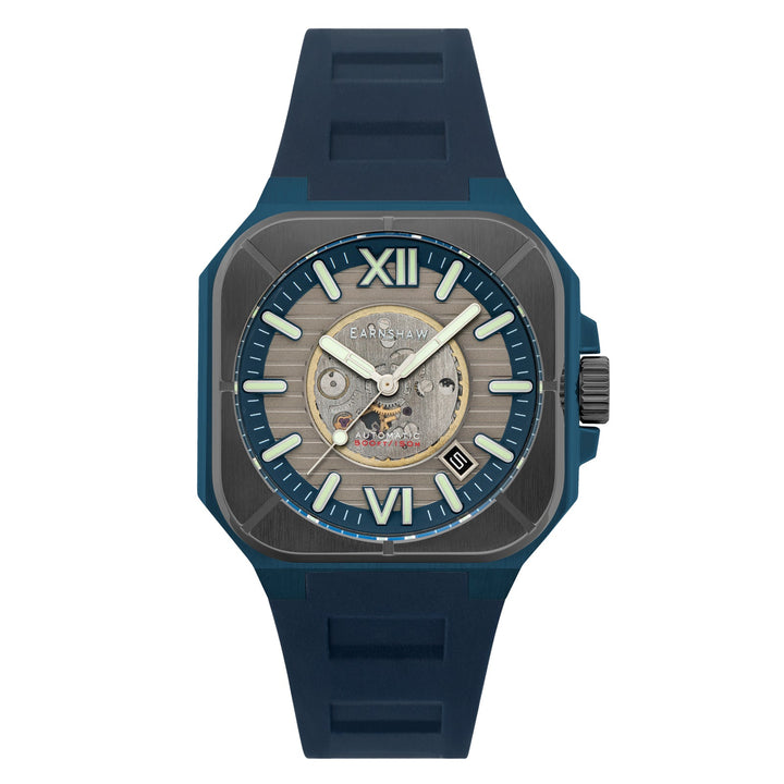 Earnshaw Armoury Skeleton Automatic Petroleum Blue
