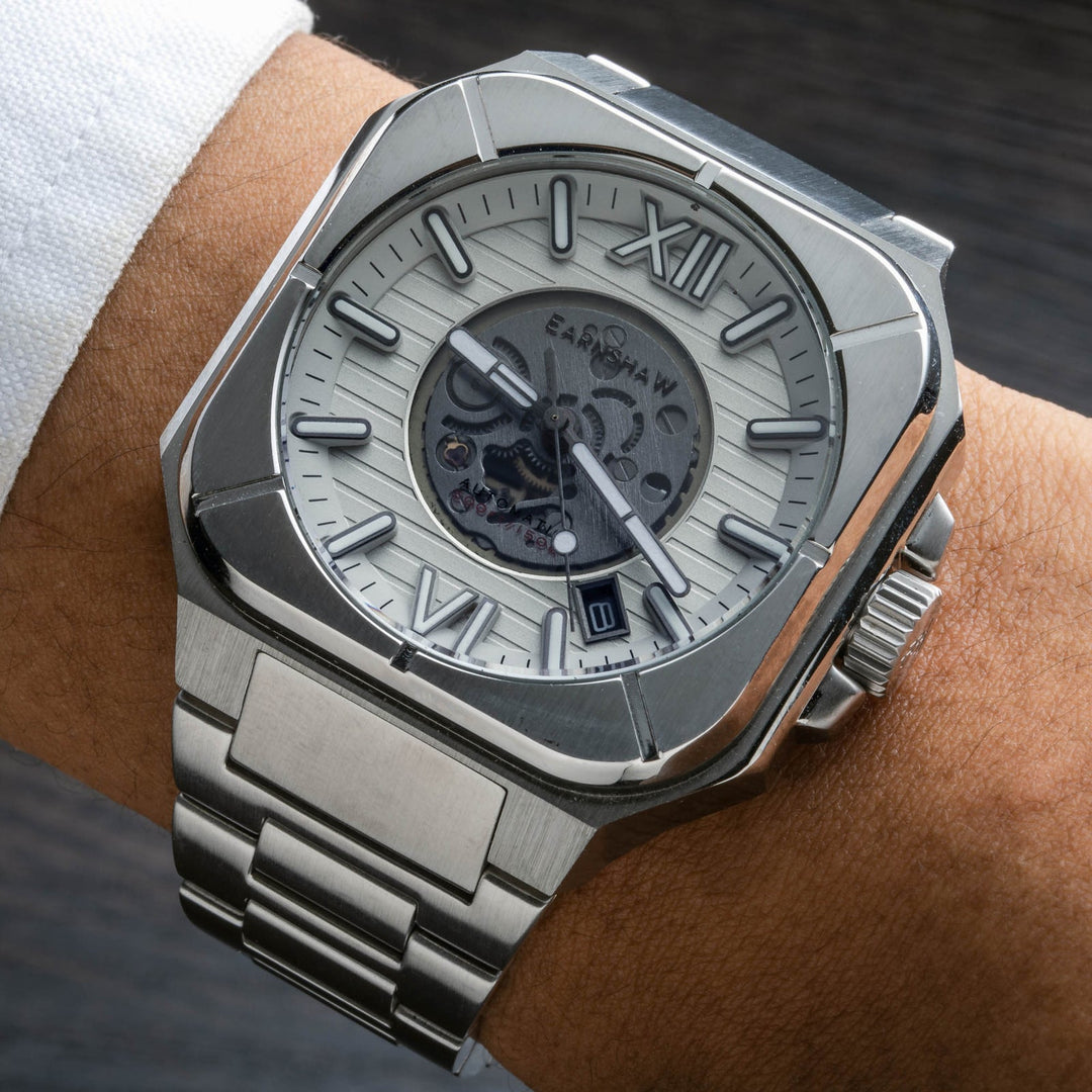 Earnshaw Armoury Skeleton Automatic Cloudy White