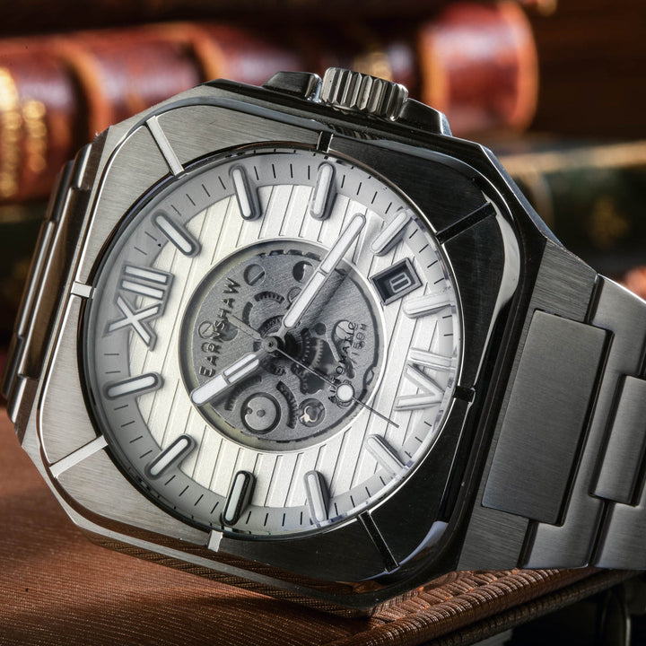 Earnshaw Armoury Skeleton Automatic Cloudy White