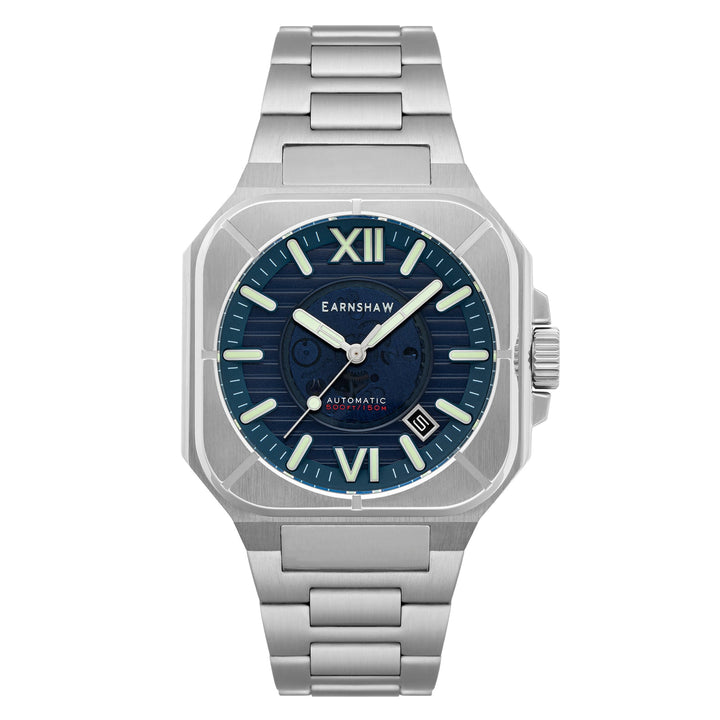 Earnshaw Armoury Skeleton Automatic Sea Blue