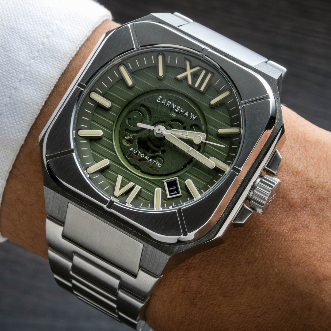 Earnshaw Armoury Skeleton Automatic Mint Green