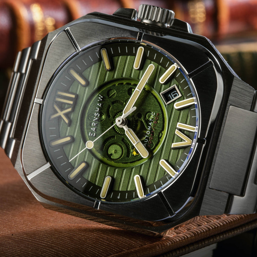 Earnshaw Armoury Skeleton Automatic Mint Green