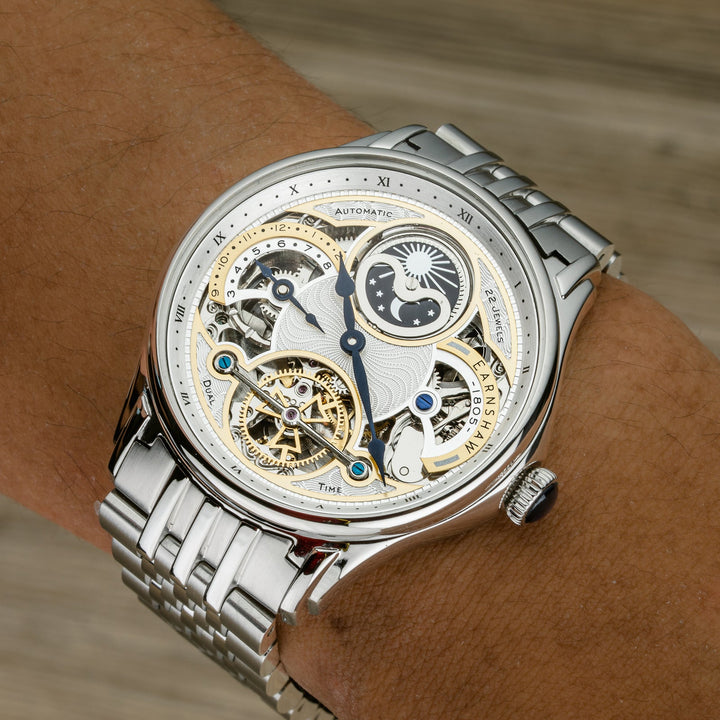 Earnshaw Nasmyth Sun Moon Dual Time Automatic Gilt