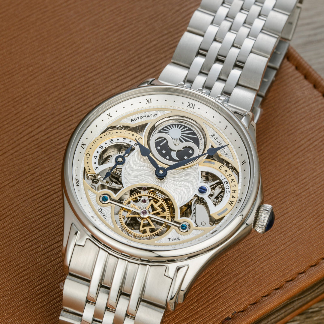 Earnshaw Nasmyth Sun Moon Dual Time Automatic Gilt