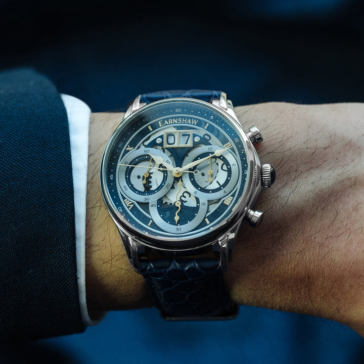 Earnshaw Nasmyth Grande Date Chronograph Deep Blue