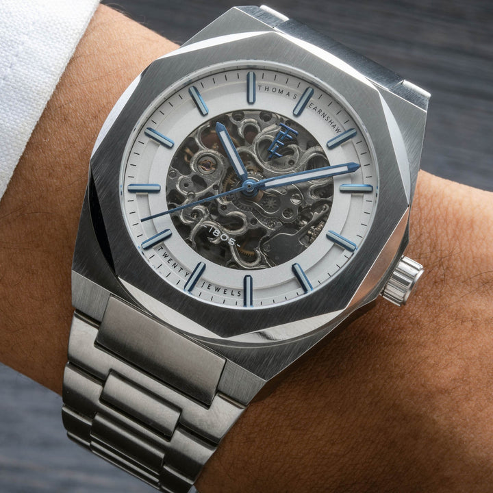 Earnshaw Fowler Skeleton Automatic White