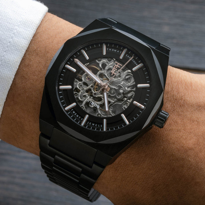 Earnshaw Fowler Skeleton Automatic All Black