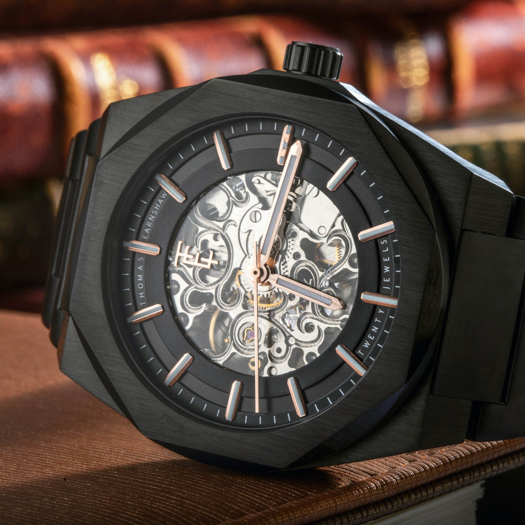 Earnshaw Fowler Skeleton Automatic All Black