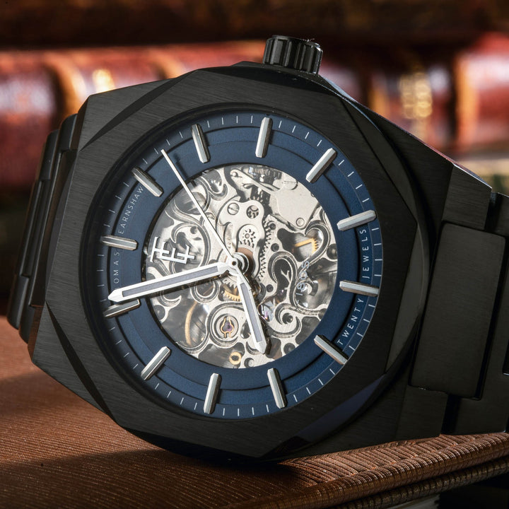 Earnshaw Fowler Skeleton Automatic Black Blue