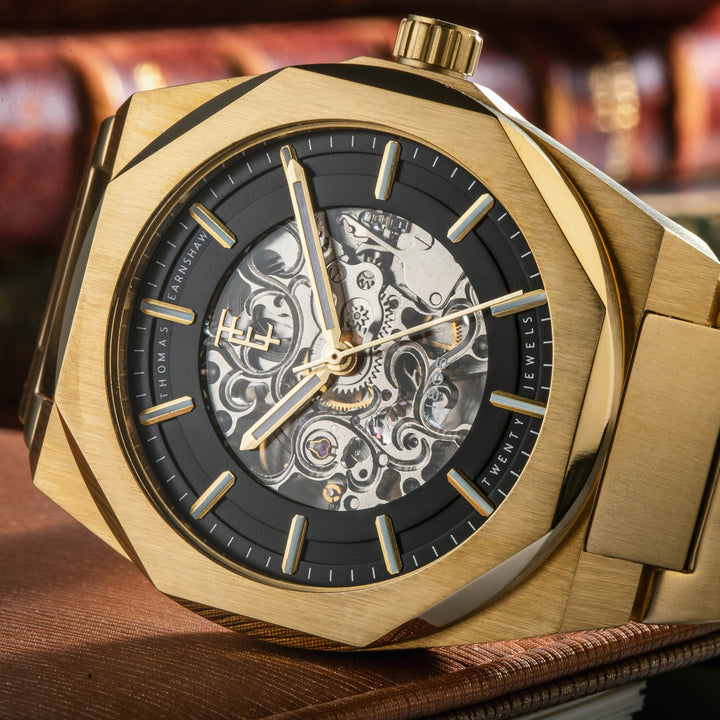 Earnshaw Fowler Skeleton Automatic Yellow Gold