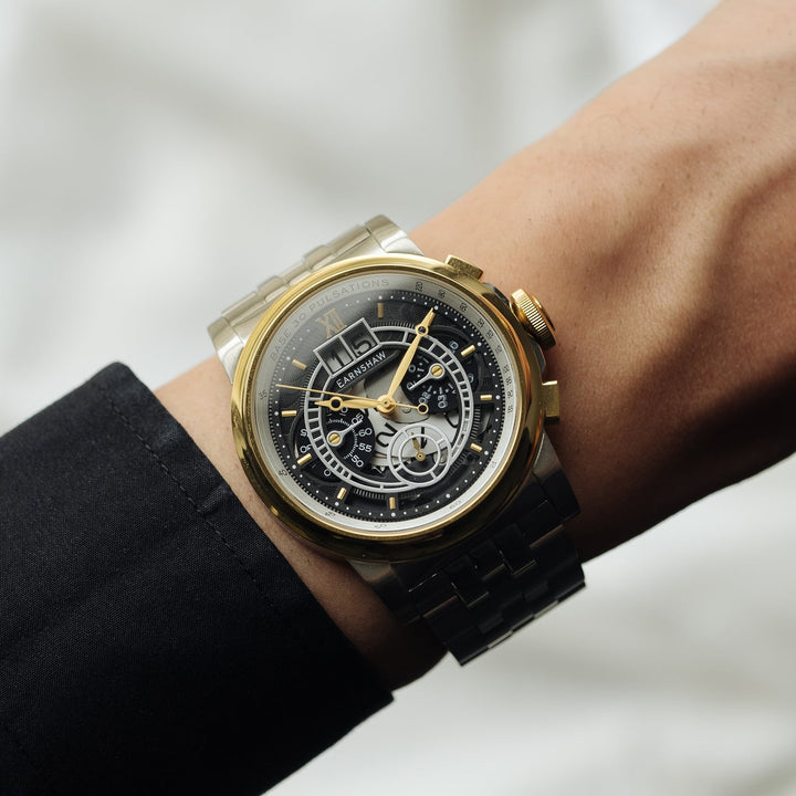 Earnshaw Hansom Grande Date Chronograph Two Tone Gold