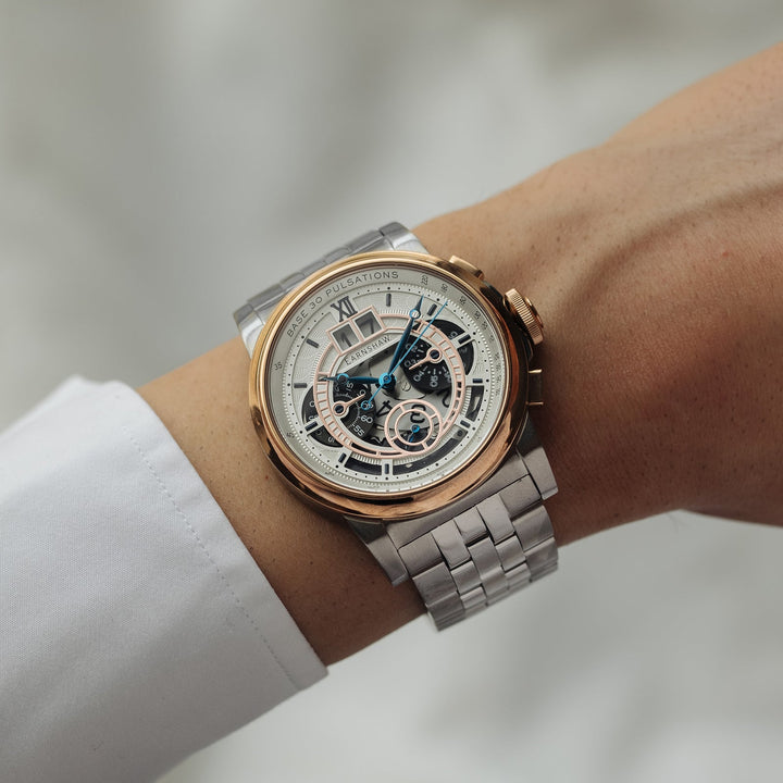 Earnshaw Hansom Grande Date Chronograph Two Tone Rose