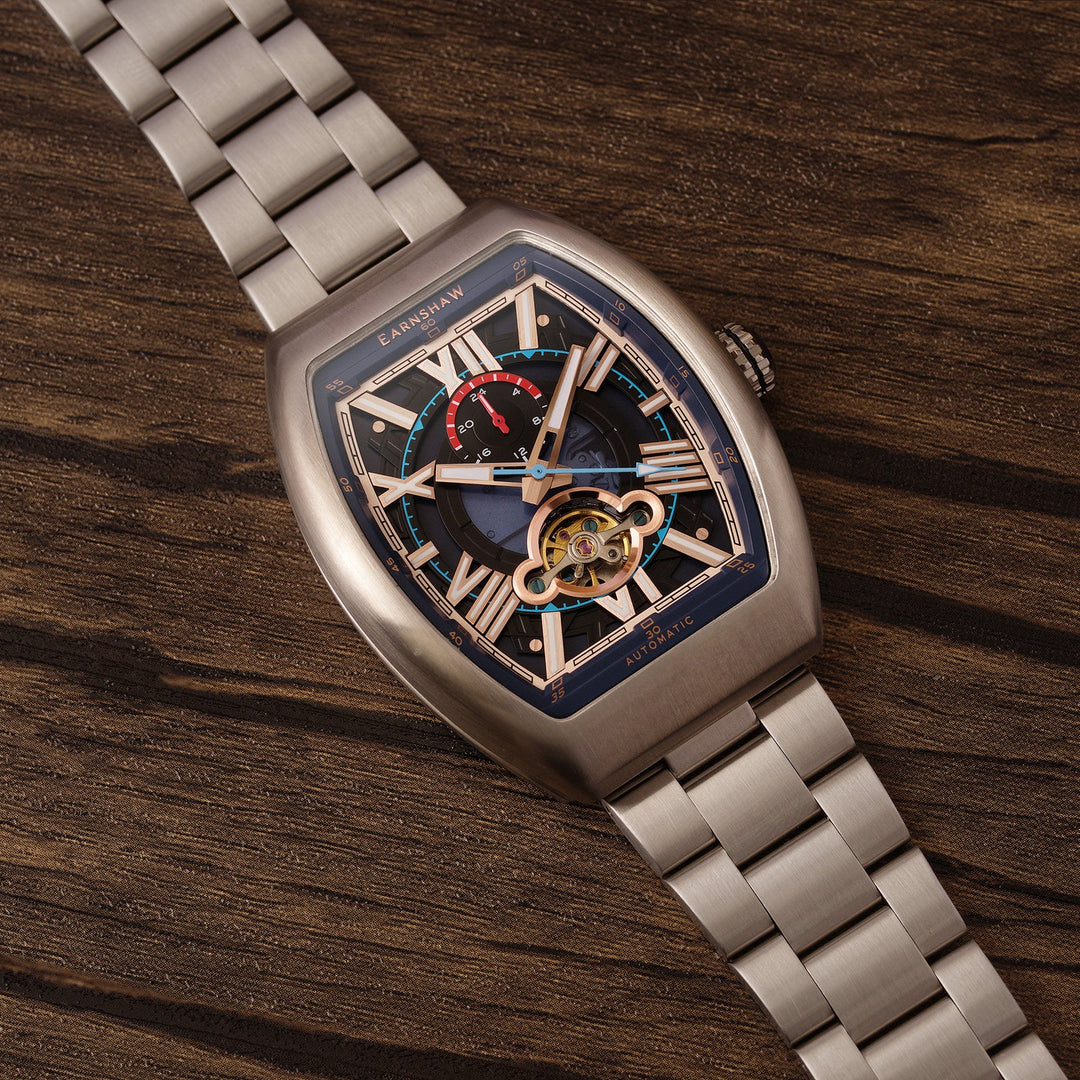 Earnshaw Supremacy 24 Hour Open Heart Automatic Danube Blue