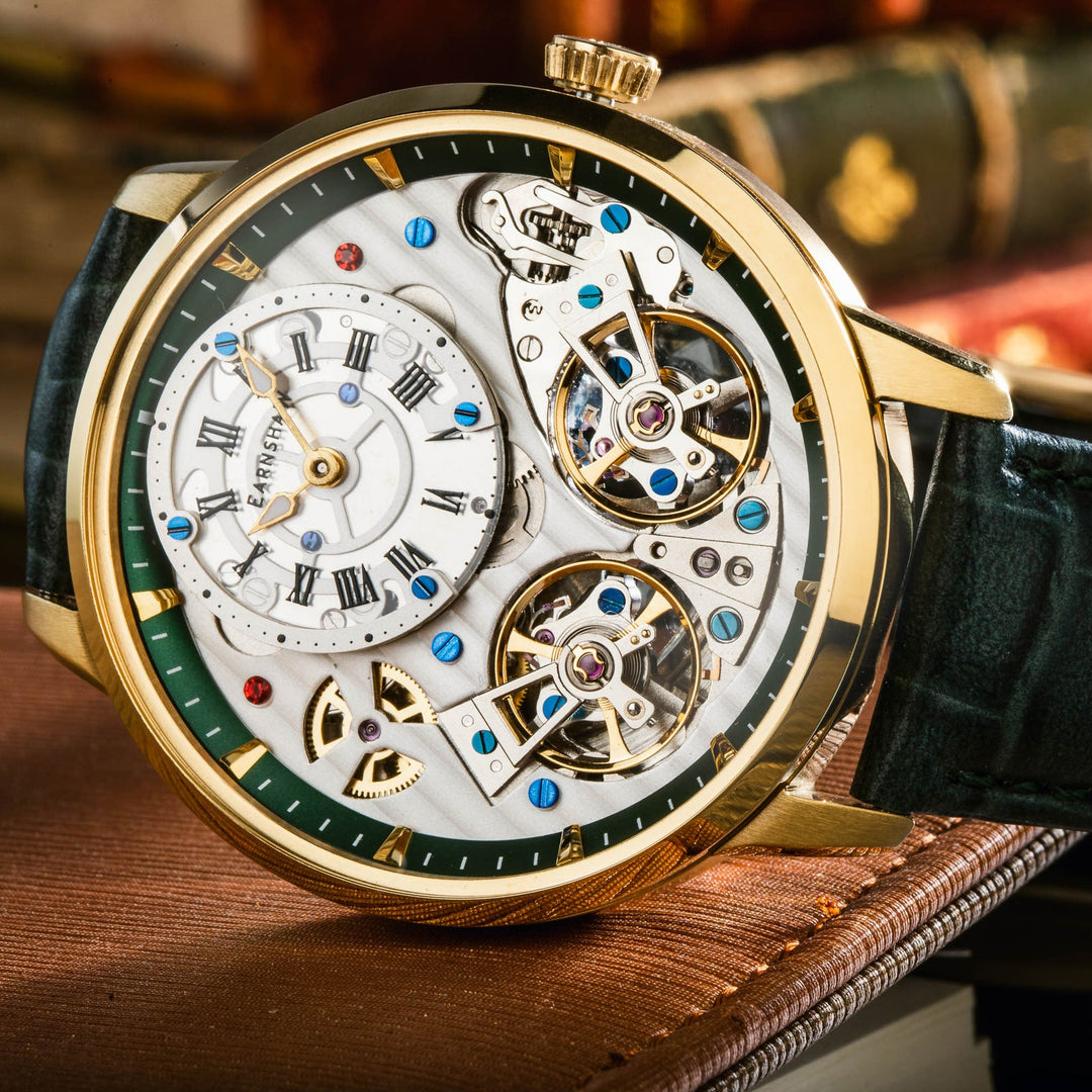 Earnshaw Brewster Double Barrel Automatic Deep Emerald