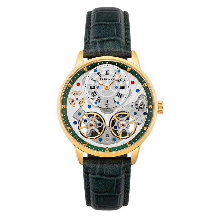 Earnshaw Brewster Double Barrel Automatic Deep Emerald