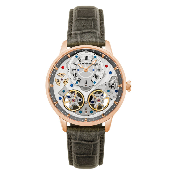 Earnshaw Brewster Double Barrel Automatic Rose Grey