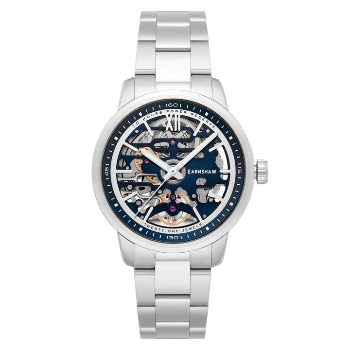 Earnshaw Babbage High Beat 72 Hour Power Reserve Skeleton Automatic Deep Blue