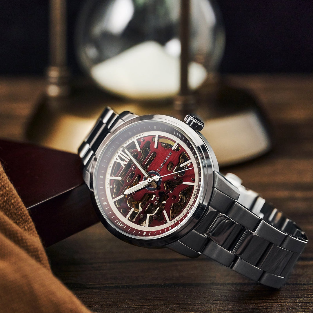 Earnshaw Babbage High Beat 72 Hour Power Reserve Skeleton Automatic Chestnut