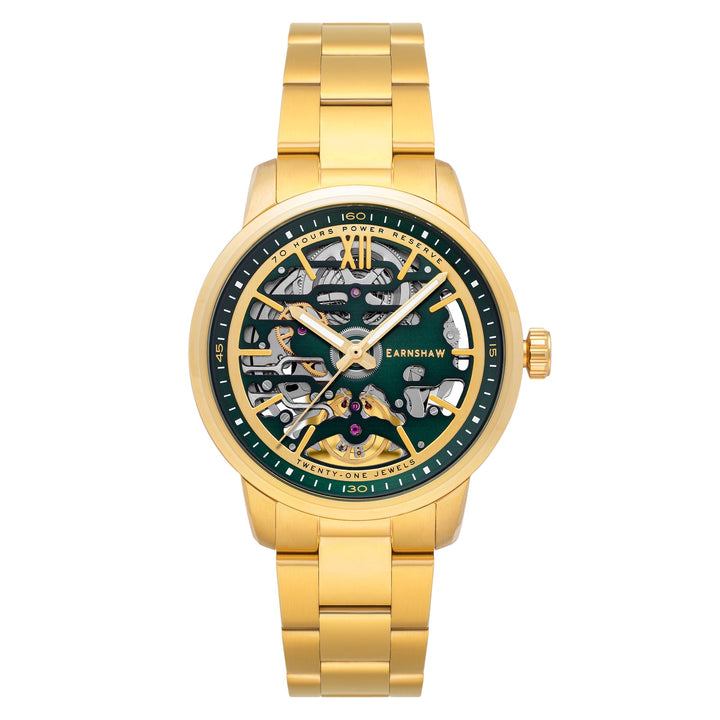 Earnshaw Babbage High Beat 72 Hour Power Reserve Skeleton Automatic Yellow Gold