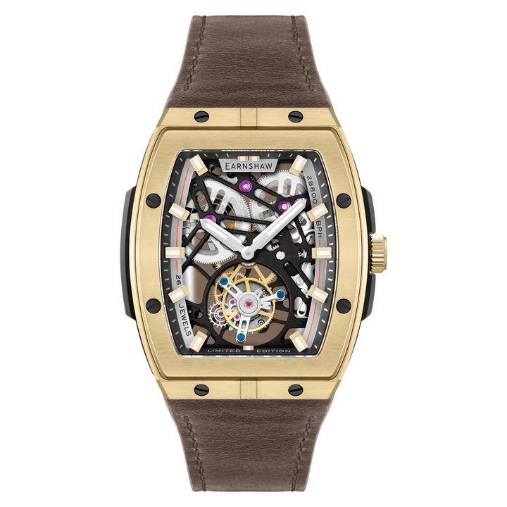 Earnshaw Invincible Tourbillon Tonneau Limited Edition Aurum Gold