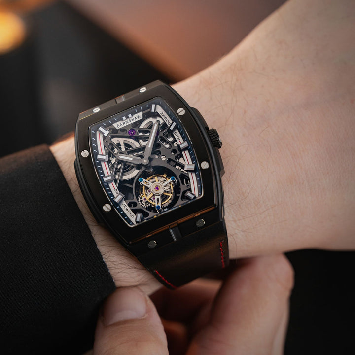 Earnshaw Invincible Tourbillon Tonneau Limited Edition Crimson Black