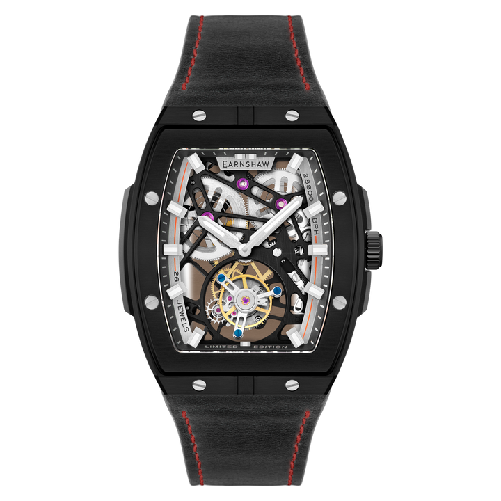 Earnshaw Invincible Tourbillon Tonneau Limited Edition Crimson Black