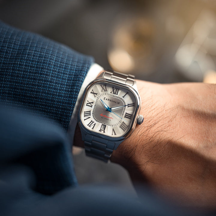 Earnshaw Coussin Automatic Silver White