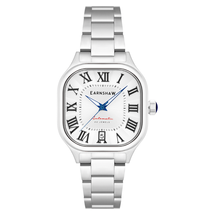 Earnshaw Coussin Automatic Silver White
