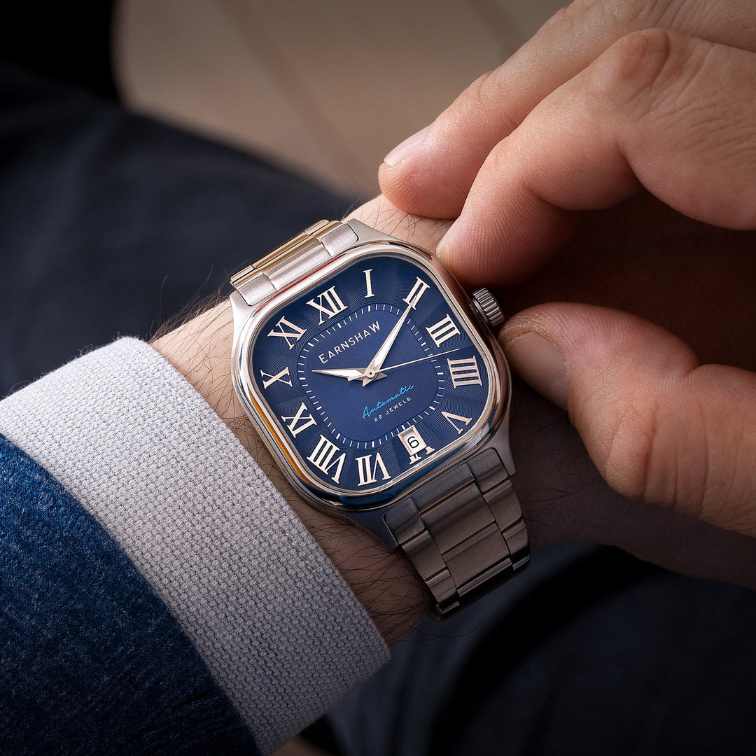 Earnshaw Coussin Automatic Lapis Blue