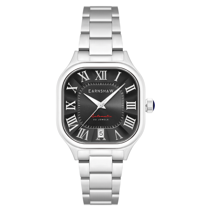 Earnshaw Coussin Automatic Carbon Black