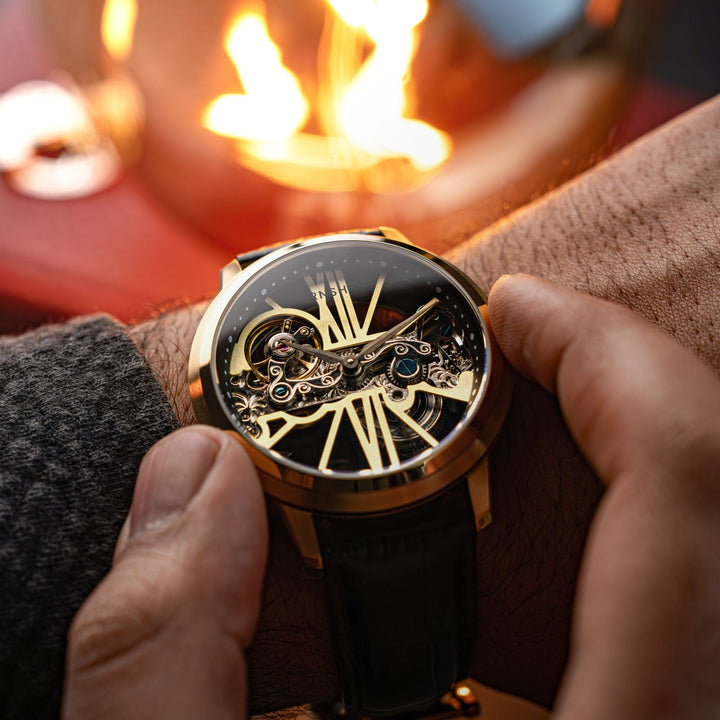 Earnshaw Cornwall Bridge Automatic Gold Black