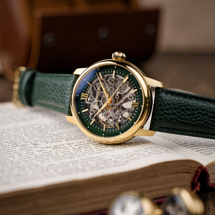 Earnshaw Cornwall Skeleton Automatic Enigma Green