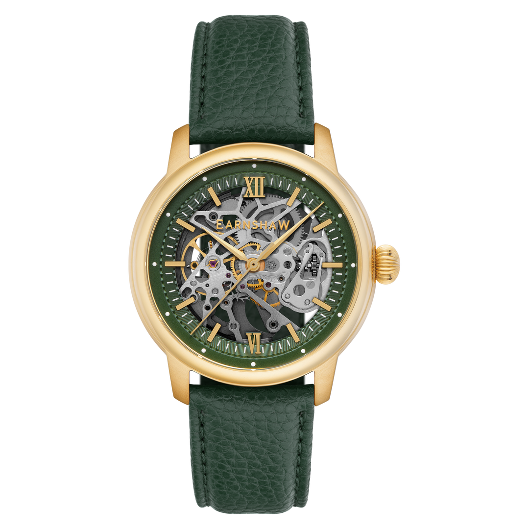 Earnshaw Cornwall Skeleton Automatic Enigma Green