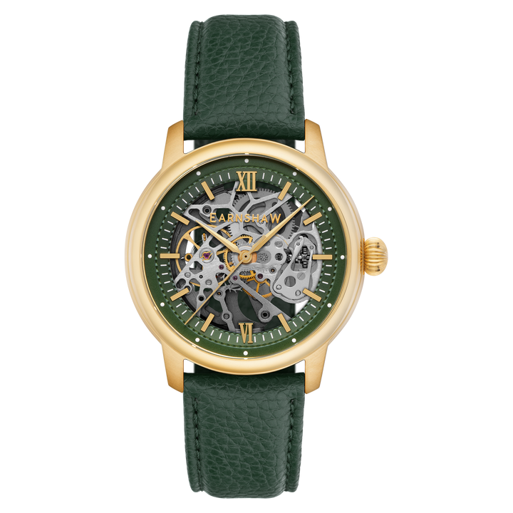 Earnshaw Cornwall Skeleton Automatic Enigma Green