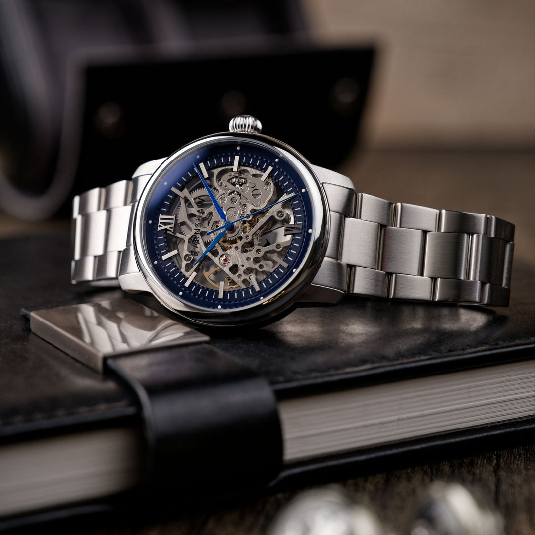 Earnshaw Cornwall Skeleton Automatic Midnight Blue