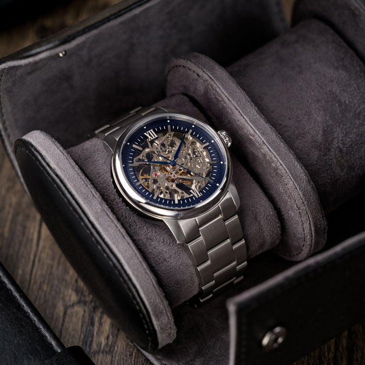 Earnshaw Cornwall Skeleton Automatic Midnight Blue