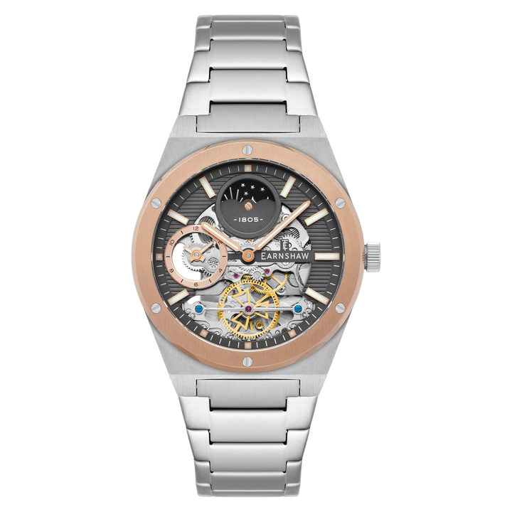 Earnshaw Drake Dual Time Automatic Rose Grey