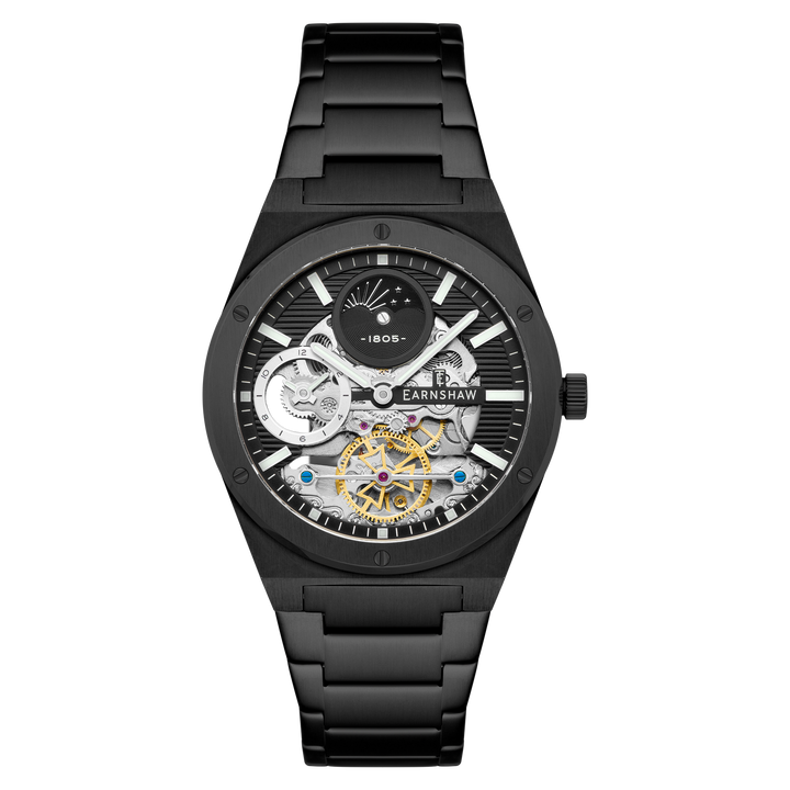 Earnshaw Drake Dual Time Automatic All Black