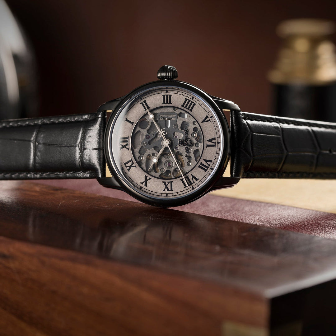 Earnshaw Precisto Longitude Skeleton Automatic Midnight Black