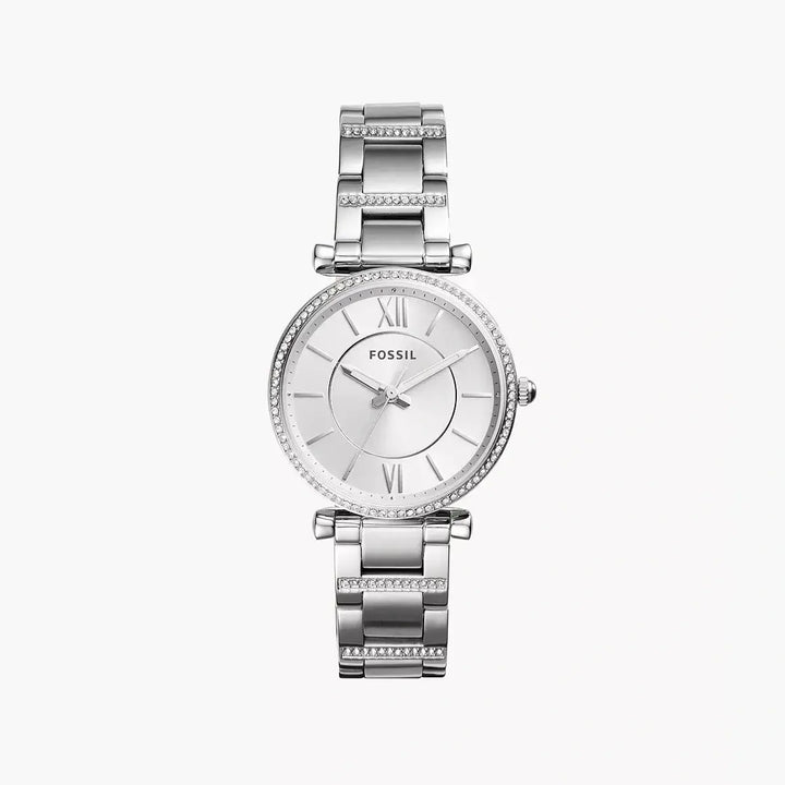 Fossil Carlie Three-Hand Stainless Steel Watch