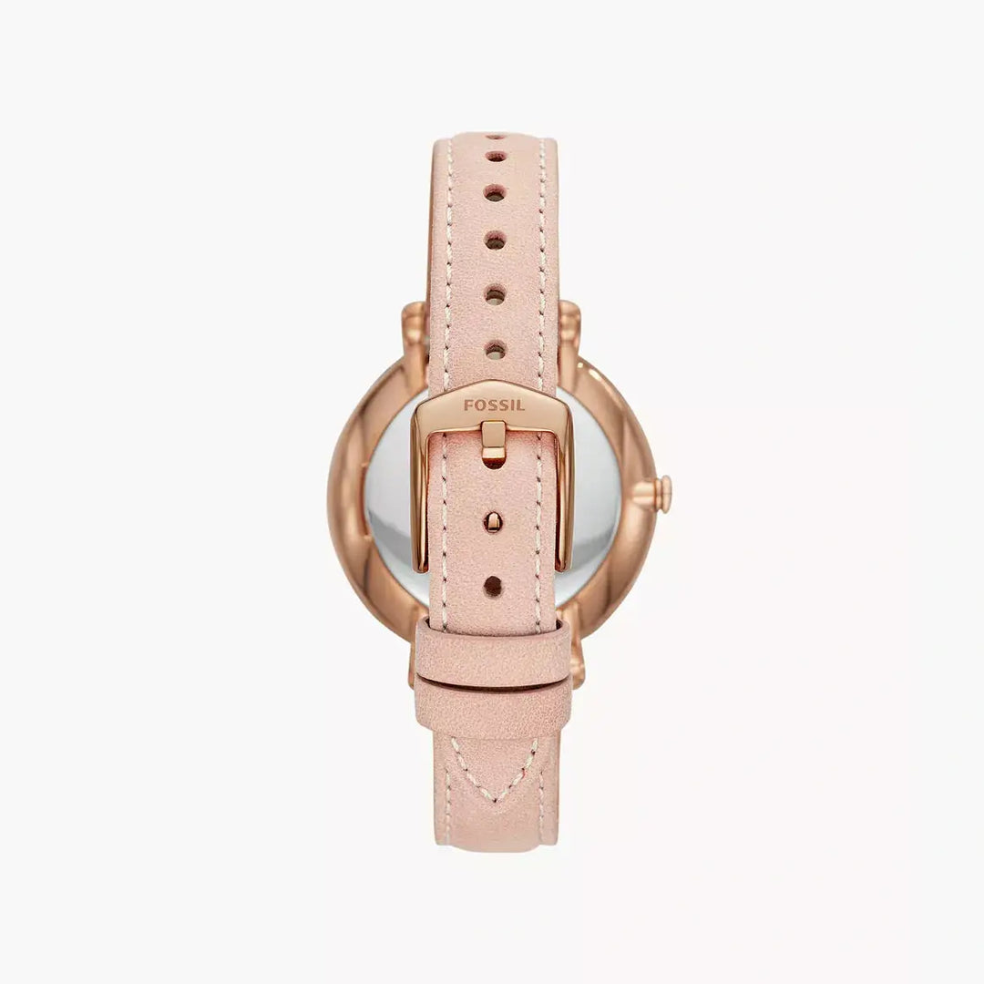 Fossil Jacqueline Three Hand Blush Leather Watch The Watch Factory