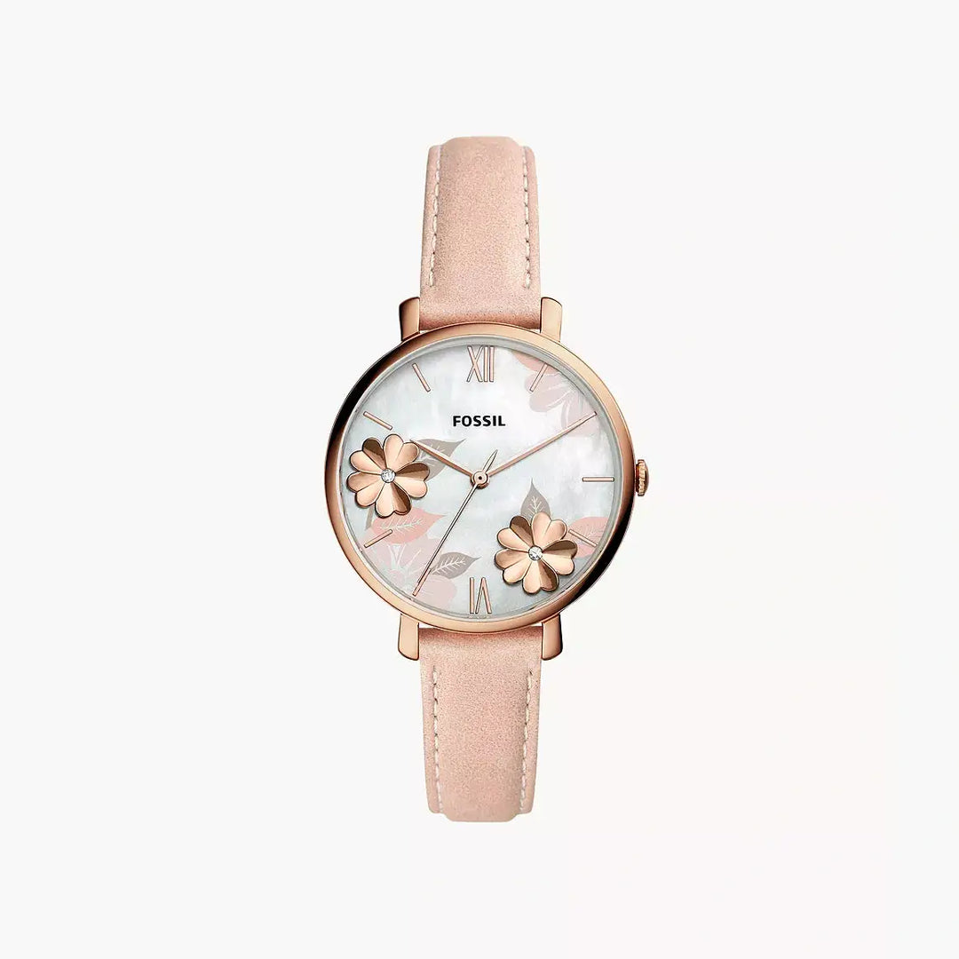 Fossil Jacqueline Three-Hand Blush Leather Watch