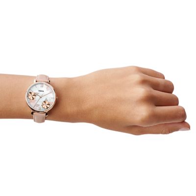 Fossil Jacqueline Three-Hand Blush Leather Watch